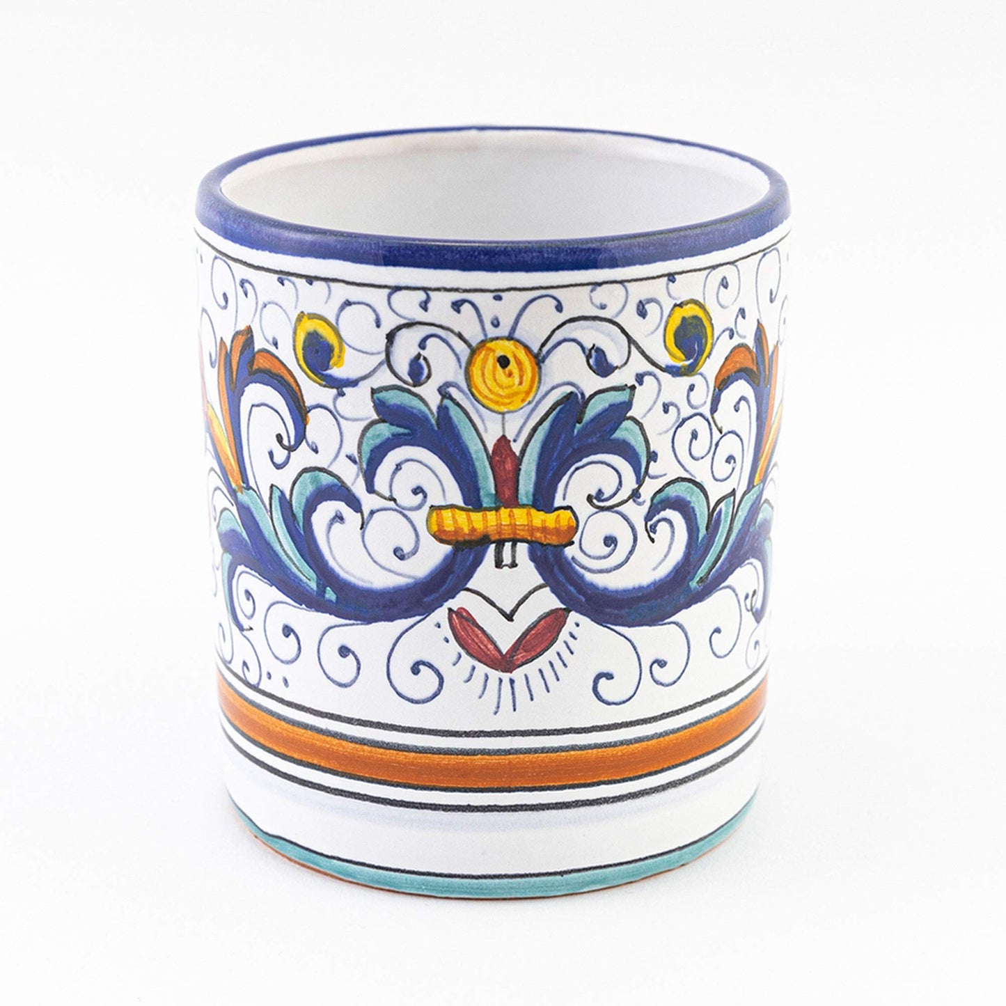 Italian Ceramic Mug Ricco Deruta Blu - Hand Made Pottery Coffee Mugs, Deruta Italian Pottery, Painted Mug, Italian Ceramic, Made in Italy, Painted Coffee Mug, Mugs Handmade